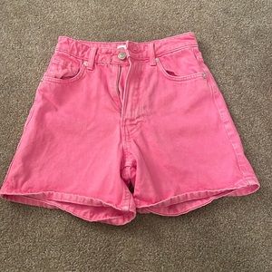 Pink jean shorts - size 2